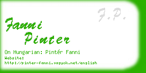 fanni pinter business card